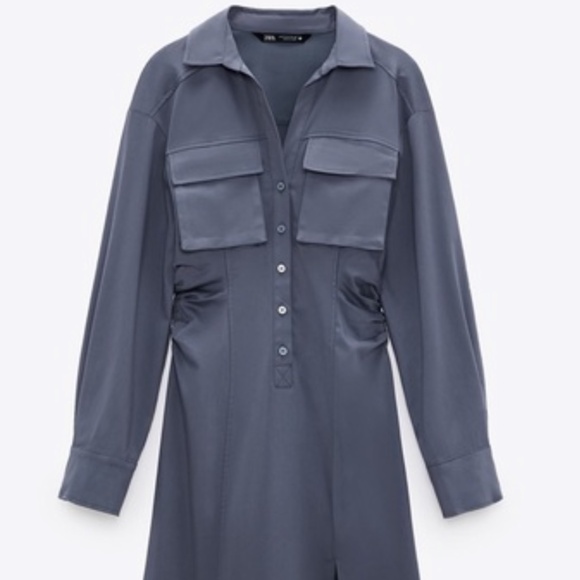ZARA Pocket dress with Slit, M, NWT - Picture 2 of 8